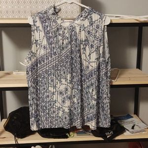 Blue and white dress shirt